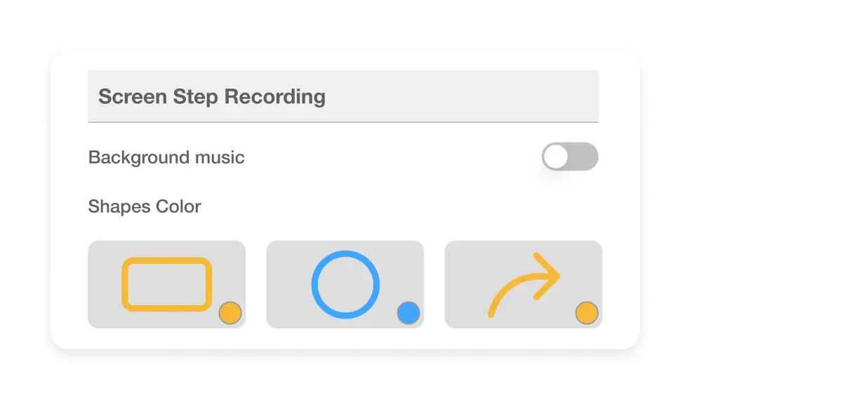 Color selection tool in Visla's Screen Step Recorder for setting default branding colors to ensure consistency in visual guides and tutorials.